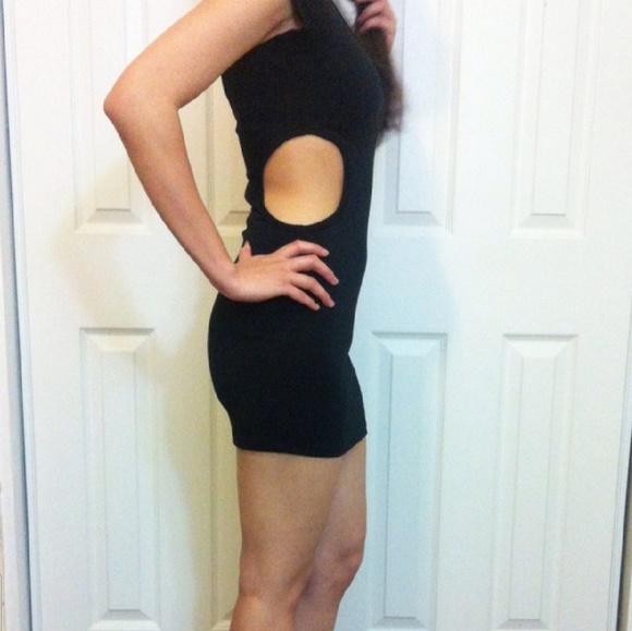 Black Cut-out Dress - Picture 2 of 3